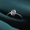Inel din argint 925 subtire cu Topaz mistic, marimea 54 - montura ovala, imagine 3