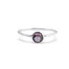 Inel din argint 925 subtire cu Topaz mistic, marimea 60 - montura rotunda, imagine 2