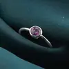 Inel din argint 925 subtire cu Topaz mistic, marimea 60 - montura rotunda, imagine 3