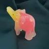 Figurina slefuita din Onix de Pakistan colorat, elefant - 5,5cm, imagine 2