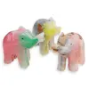 Figurina slefuita din Onix de Pakistan colorat, elefant - 6,5cm
