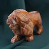 Figurina slefuita din Onix de Pakistan, leu - 9cm, imagine 2