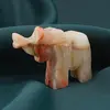 Figurina slefuita din Onix de Pakistan, elefant - 4cm, imagine 2