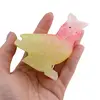 Figurina slefuita din Onix de Pakistan colorat, bufnita intoarsa - 8cm, imagine 3