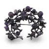 Brosa Ametist si metal antichizat 48mm
