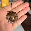 Clopotei de vant din metal cu 3 ramuri, Bufnita pe creanga - 50cm, imagine 4
