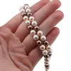 Colier Perle de Mallorca albe, crem si maro, sfere 6mm, imagine 4