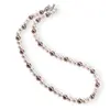 Colier Perle de Mallorca albe, crem si maro, sfere 6mm