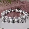 Colier Perle de Mallorca gri si albe, sfere 6mm, imagine 2