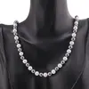 Colier Perle de Mallorca gri si albe, sfere 6mm, imagine 3