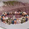 Colier Perle de Mallorca multicolore inchis, sfere 6mm, imagine 2