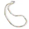 Colier Perle de Mallorca multicolore pastelate, sfere 6mm