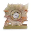 Ceas model frunza din Onix de Pakistan - 11,5cm