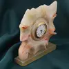 Ceas model frunza din Onix de Pakistan - 11,5cm, imagine 2