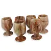 Set 6 pahare Embassy din Onix de Pakistan - 5,5x9,5cm