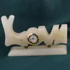 Ceas cu mesaj LOVE din Onix de Pakistan - 14,5cm, imagine 2
