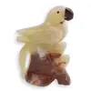 Figurina slefuita din Onix de Pakistan, papagal fancy - 10,5cm