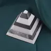 Piramida slefuita din Marmura, negru cu alb - 8cm, imagine 2