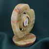 Ceas model inima perforata din Onix de Pakistan - 12cm, imagine 2