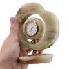 Ceas model inima perforata din Onix de Pakistan - 12cm, imagine 3
