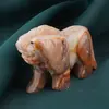 Figurina slefuita din Onix de Pakistan, leu - 6cm, imagine 2
