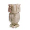 Figurina slefuita din Onix de Pakistan, bufnita - 10cm