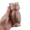 Figurina slefuita din Onix de Pakistan, bufnita - 13cm, imagine 3
