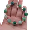 Bratara Agat verde mat sfere 10mm si Piatra Lunii sfere 3mm, imagine 3
