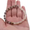 Bratara Piatra lunii gri si Piatra Lunii alba rondele 5-6mm si sfere 3mm cu Hematit auriu 6mm, imagine 3