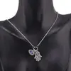 Colier feng shui cu charmuri Hamsa si Ochi Protector, imagine 2