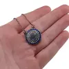Colier feng shui Ochi protector cu zirconii, 28mm, imagine 3