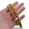 Colier Jad olive si Jasp Bumblebee patratele 6-7mm cu sfere de Citrin 3mm si Hematit auriu 6mm, imagine 3