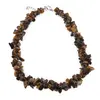 Colier Ochi de tigru chips pe doua randuri, 5-12mm