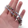 Colier Opal albastru si Opal dendritic rondele 5-6mm si sfere 3-4mm cu Hematit auriu 6mm, imagine 3