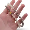 Colier Piatra Lunii alba sfere si rondele 3-6mm, Piatra Lunii gri rondele 5-6mm si cub din Hematit auriu 6mm, imagine 3