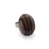 Inel reglabil Agat maro oval, 22mm