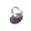 Inel reglabil Ametist oval, 25mm, imagine 2