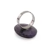 Inel reglabil Ametist oval, 30mm, imagine 2