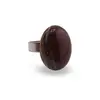Inel reglabil Jasp rosu oval, 18-20mm