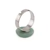 Inel reglabil Malachit rotund, 16mm, imagine 2