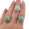 Inel reglabil Malachit rotund, 16mm, imagine 3