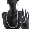 Set cercei cu agatatoare, colier si bratara Agat multicolor sfere, 6-8mm, imagine 2