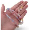 Set cercei cu agatatoare, colier si bratara Agat multicolor sfere, 6-8mm, imagine 3