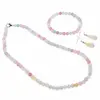 Set cercei cu agatatoare, colier si bratara Agat multicolor sfere, 6-8mm