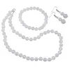 Set cercei cu agatatoare, colier si bratara Opalit sfere, 8-10mm