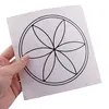 Abtibild sticker Feng Shui cu Floarea Vietii - alb, 12cm, imagine 2