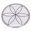 Abtibild sticker Feng Shui cu Floarea Vietii - alb, 12cm