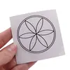 Abtibild sticker Feng Shui cu Floarea vietii - alb, 5,5cm, imagine 2