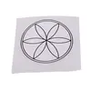 Abtibild sticker Feng Shui cu Floarea vietii - alb, 5,5cm
