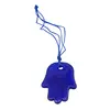 Amuleta Feng Shui cu Hamsa si ochi protector din sticla, 5cm, imagine 2